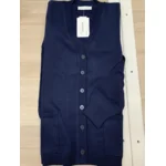 Kris Fashion Gilet met knopen: Lange mouw, Blauw ( KRI.41 )