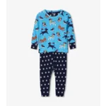 Hatley 2-delige Pyjama Playful Pups Baltic Sea