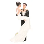 Trouwbeeldjes - Caketopper - Man draagt vrouw - 10cm