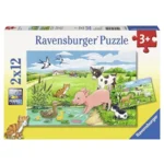 Puzzel - Jonge dieren op het platteland - 2x12st.