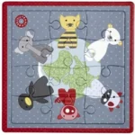 Franck & Fischer 12-delige kartonpuzzel - Dieren