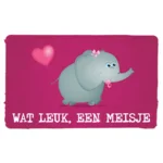 Leuke kaartjes: Wenskaart: Wat leuk een meisje LK133