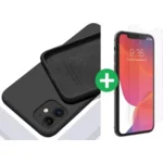 iPhone Hoesje Silicone Case Back Cover Zwart iPhone XR