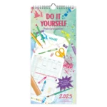 Familie notitiekalender - 2025 - Do it yourself - Met stickers - t/m 5 personen - 21x45cm