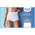 Sloggi Dames Double comfort Short: Wit / Zwart ( Slog.62 / Slog.132 )