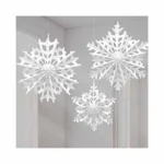 Hangende sneeuwsteren waaiers van papier