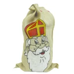 Jute zak van Sinterklaas | Jute zak 80 x 50 cm | Sint en Piet