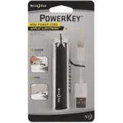 Nite Ize Power Key Apple Lightning Smoke iPhone oplaadkabel in een metalen behuizing PKYL-09-R7