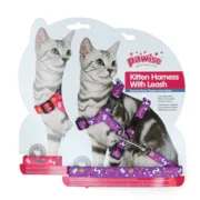 Pawise Kitten Harness With Leash Pink/Purple