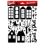 Raamstickers - Sinterklaas - Welkom Sint en Piet - A4 formaat