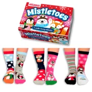 Kerstsokken Dames Mistletoes Mismatched Cadeaudoos 37 -42