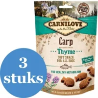 Carnilove Crunchy Snack Karper / Tijm - 3 x 200 g