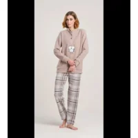 Gary Dames Pyjama : Punto Milano, Beige, Uiltje ( GARY.109 )