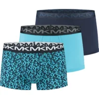 Michael Kors Stretch Factor 3-pack herenshorts in turquoise en blauw