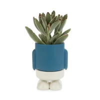 Balvi Mini Bloempot Mr Standy Blauw Keramiek