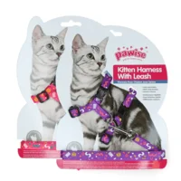 Pawise Kitten Harness With Leash Pink/Purple