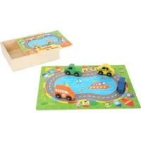 Small Foot 28-delige houten puzzeldoos - Het verkeer