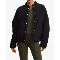 Lune Active Moon Classic Oversized Padded Zwart Dames Bomber