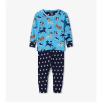 Hatley 2-delige Pyjama Playful Pups Baltic Sea