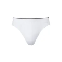 Calida Onderbroek: Mini Brief slip Pure & Striped Per 2 stuks ( Wit )