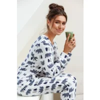 Pastunette Rebelle dames pyjama: Snow, Fleece ( PAS.42 )