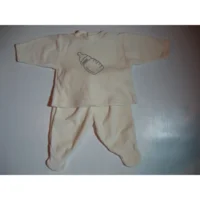 Doggy 2-delige velours pyjama 39.20.02 Licht Geel