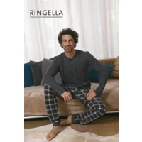 Ringella heren pyjama grijs