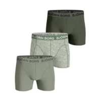 Bjorn Borg Boxer Heren: Cotton Stretch Boxer 3P, Kaki ( Bjo.4 )