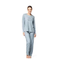 Egatex Pyjama Dames: Blauw, warm ( EGA.423 )