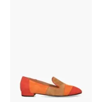 Marcos Rood/Oranje/Bruin Damesloafers