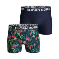 Björn Borg Shorts for him 2P Cotton Stretch Exotic Peacoat blauw