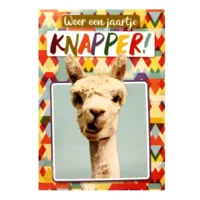 Kaart - Fun - Weer een jaartje knapper! Alpaca - BWH29-B