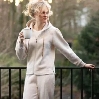 Gl-Amour Natural homewear met hoodie in beige