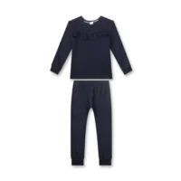 Sanetta meisjes Pyjama: Velours, Donker Blauw ( SAN.68 )