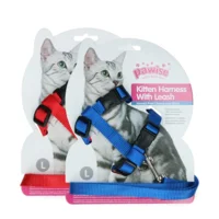 Pawise Kitten Harness With Leash Red/Blue Large