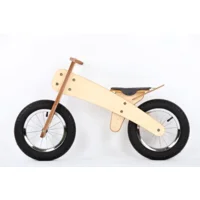 Houten loopfiets Houten loopfiets blank hout met extra's