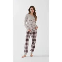 Happy People Dames Pyjama: Punto Milano ( Warm ) Bordeau ( HAP.118 )