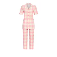 Ringella dames pyjama: Doorknoop model, korte mouw - 7/8 broek ( RIN.503 )