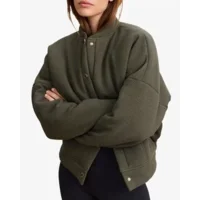 Lune Active Moon Classic Oversized Padded Khaki Dames Bomber