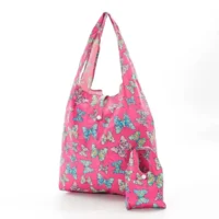 Shopper tas vlinder roze gerecycleerde nylon