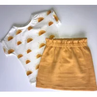 Handgemaakte Baby Paper Bag Skirt Oranje