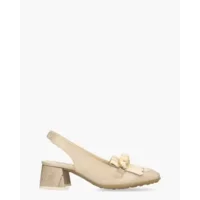 Hispanitas HV253945 Beige Dames Slingbackloafers