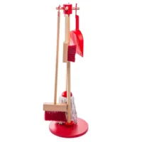 Schoonmaakset - Hout - Rood - 71x20cm