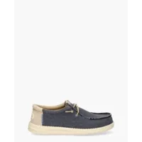 Hey Dude Wally Coastline Blauw/Beige Veterschoenen