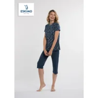 Eskimo Pyjama; IRENE, Korte mouw + drie kwart broek