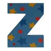 Decoratieletter - Z - Hout - 7cm - Blauw