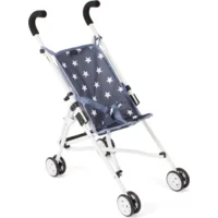 Poppen buggy - Roma - Sterren - Donker blauw, wit