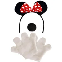 Verkleedset - Minnie mouse - Diadeem, neus & handschoenen