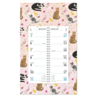 Week omlegkalender - 2025 - Op schild - Franciens katten - Vlinders - 21x34cm