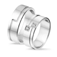 Tresor Zilveren ringen voor hem en haar R 7165 / R 7166